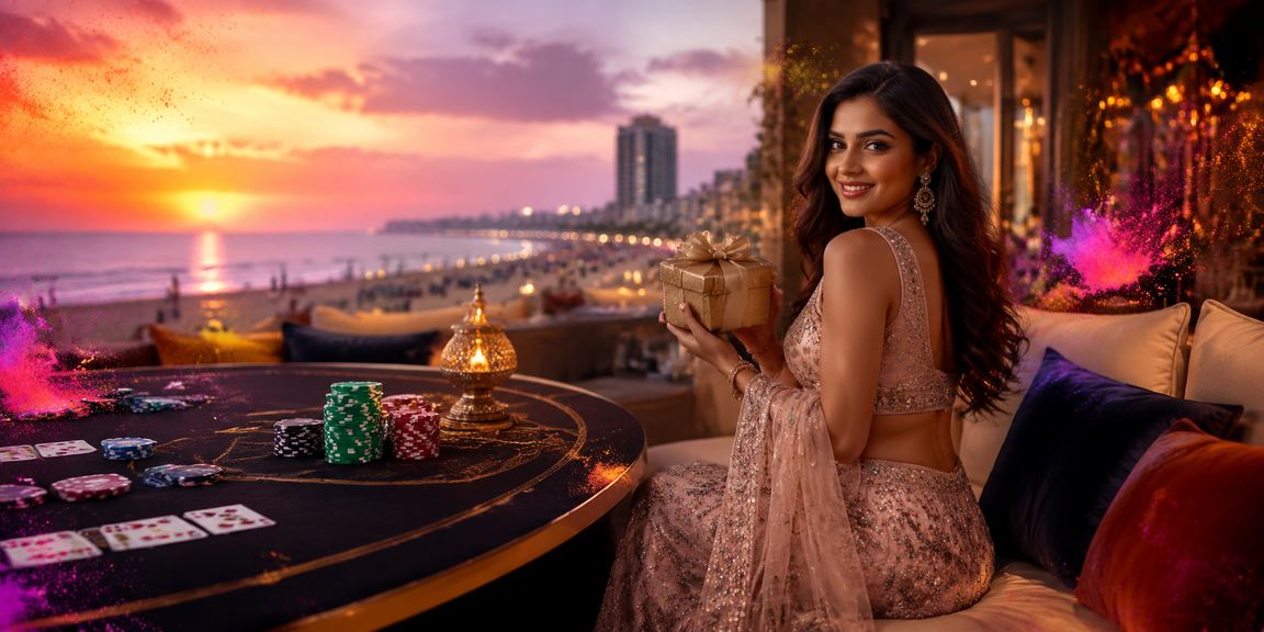 Festival season lottery and poker game on Chennai's Marina Beach