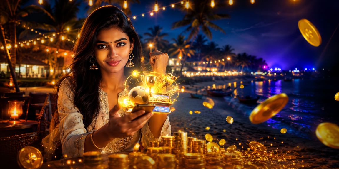 Indian player placing live casino bets on a smartphone wearing traditional Kurti